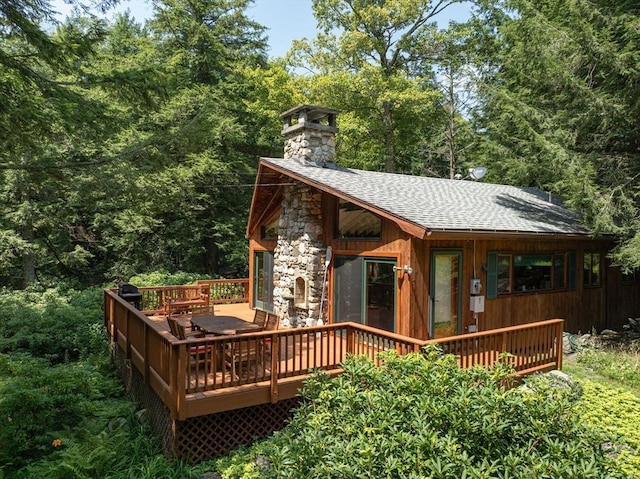 32 Pond Hill Rd, Goshen, MA 01032 - view of wooden deck