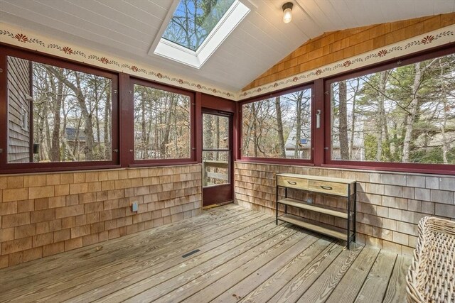 130 Surrey Ln, Brewster, MA 02631 - unfurnished sunroom with a skylight