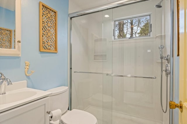130 Surrey Ln, Brewster, MA 02631 - full bath featuring a shower stall, toilet, and vanity