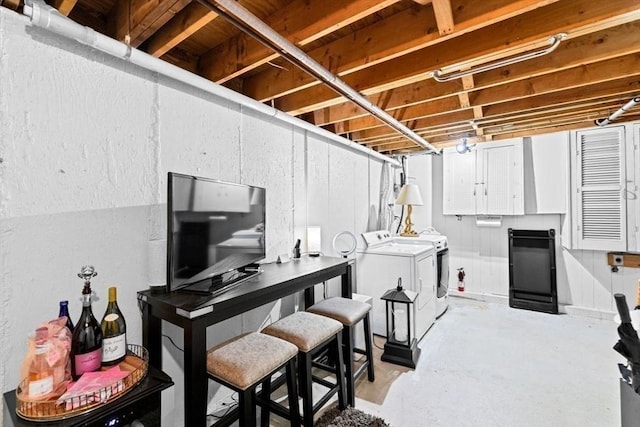 15 Surrey Ln, Sandwich, MA 02563 - unfinished below grade area featuring washer and dryer