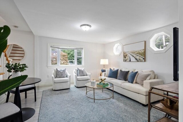 7 New Bridge St, Hingham, MA 02043 - living area featuring wood finished floors