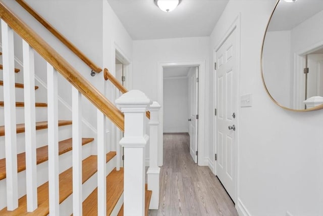 7 New Bridge St, Hingham, MA 02043 - hall featuring light wood-style floors and stairway