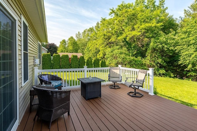 53 Gilbert Rd, Southampton, MA 01073 - wooden deck featuring a lawn