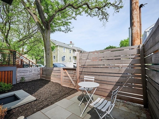 view of patio / terrace with a fenced backyard