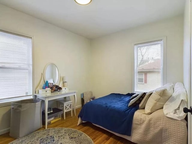 bedroom featuring hardwood / wood-style floors