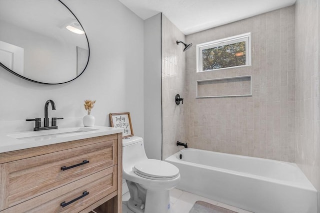 46 Curtis St, Brockton, MA 02301 - full bath with tile patterned flooring, vanity, and  shower combination