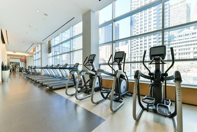 view of workout area