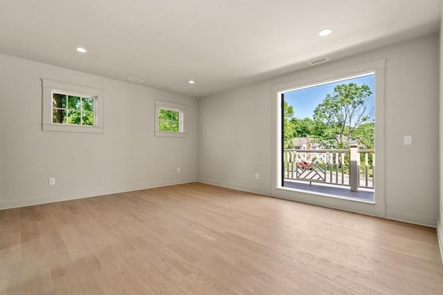 61 Westbourne Rd, Newton, MA 02459 - unfurnished room featuring light wood-style flooring, baseboards, and recessed lighting