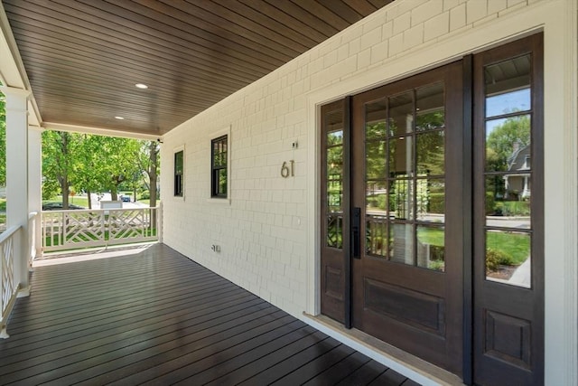 61 Westbourne Rd, Newton, MA 02459 - porch featuring french doors