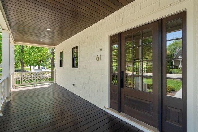 61 Westbourne Rd, Newton, MA 02459 - porch with french doors