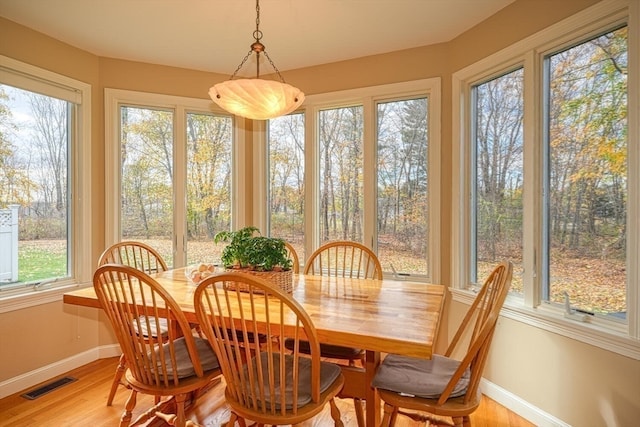 sunroom featuring a wealth of natural light