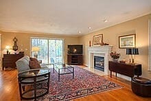 living room featuring hardwood / wood-style flooring