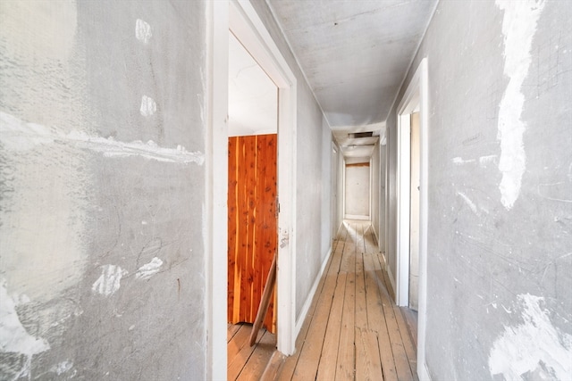 hall featuring hardwood / wood-style flooring