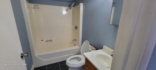50 Clark St Unit 12, Fall River, MA 02720 - bathroom with toilet, washtub / shower combination, tile patterned flooring, and vanity