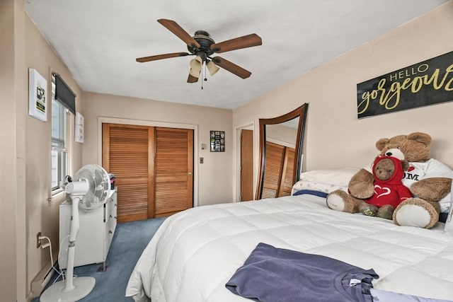 10 Gleason Rd, Shrewsbury, MA 01545 - carpeted bedroom with a closet and a ceiling fan