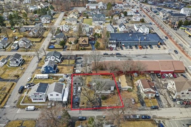 10 Gleason Rd, Shrewsbury, MA 01545 - aerial view of residential area with property parcel outlined