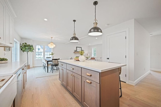13 Nantucket Dr, Mattapoisett, MA 02719 - kitchen featuring light wood-style flooring, baseboards, healthy amount of natural light, and recessed lighting