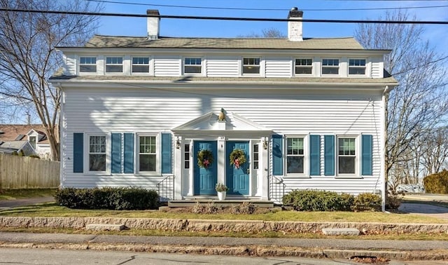 view of colonial home