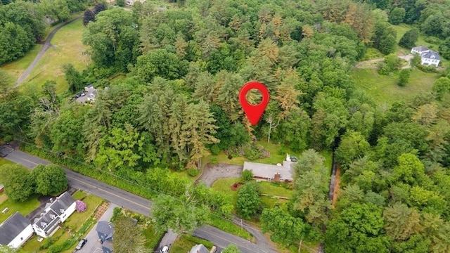 148 Walnut Hill Rd, Orange, MA 01364 - aerial view of property and surrounding area featuring a heavily wooded area