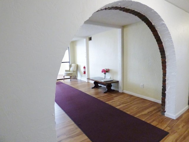 interior space with wood-type flooring