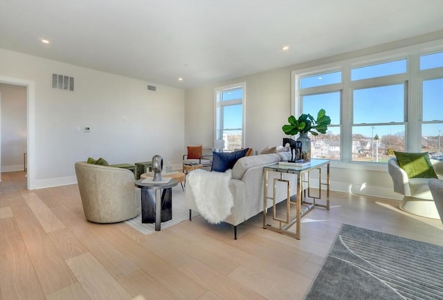 62 Foundry St Unit 215, Wakefield, MA 01880 - living area featuring light wood-type flooring and recessed lighting