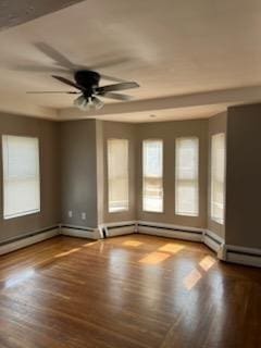 10 Stevens St, Lawrence, MA 01843 - spare room featuring wood finished floors, ceiling fan, and baseboards