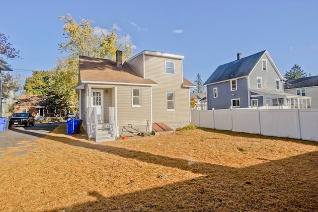 view of rear view of property