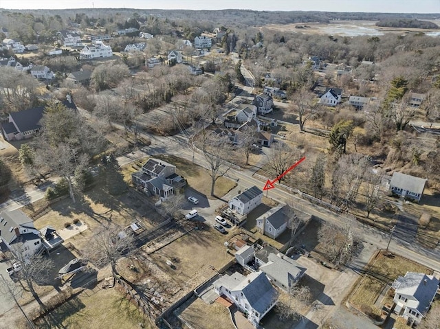 bird's eye view with a residential view