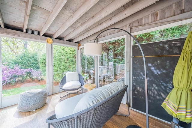 view of sunroom