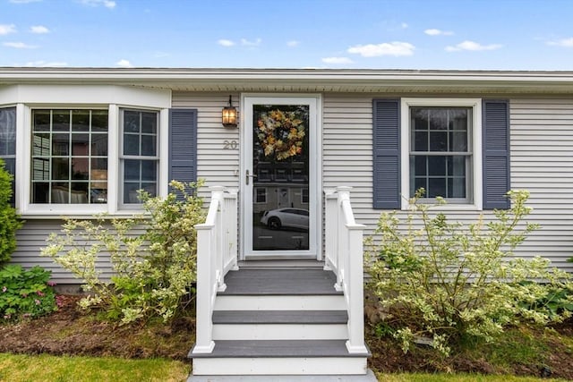 view of doorway to property