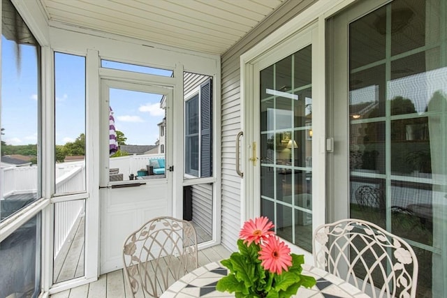 view of sunroom
