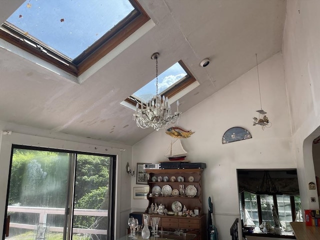 53 Beechwood St, Cohasset, MA 02025 - detailed view of a skylight and a chandelier