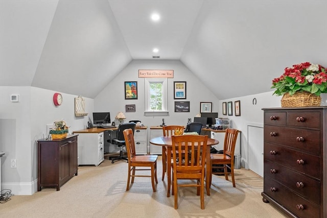 236 Grove St, Wellesley, MA 02482 - home office with light carpet and vaulted ceiling