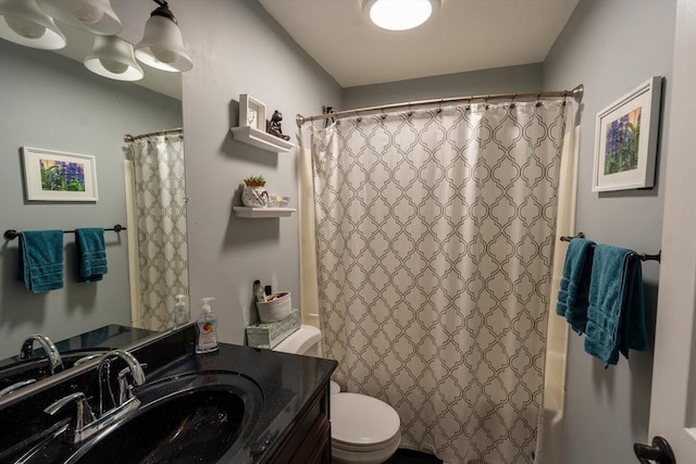 79 Steeplechase Ct Unit 79, Haverhill, MA 01832 - full bath with vanity, toilet, and shower / bath combo with shower curtain