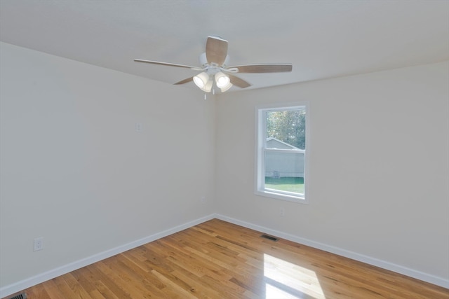 empty room featuring light hardwood / wood-style flooring