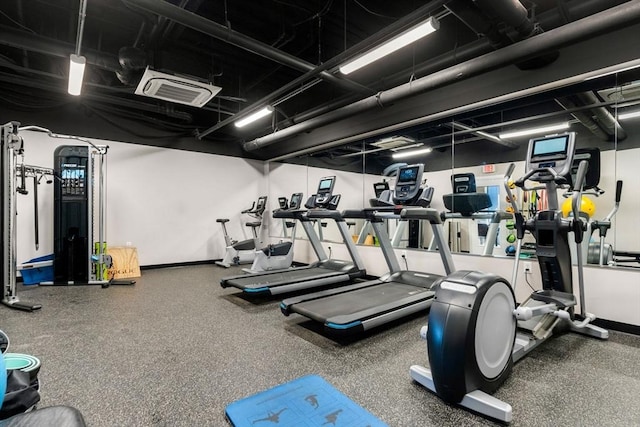 gym with baseboards