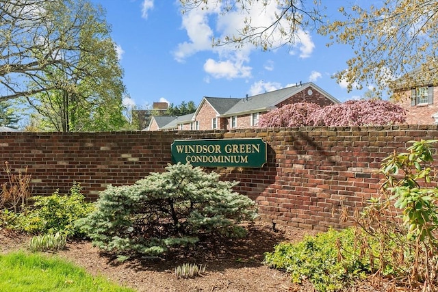 view of community sign