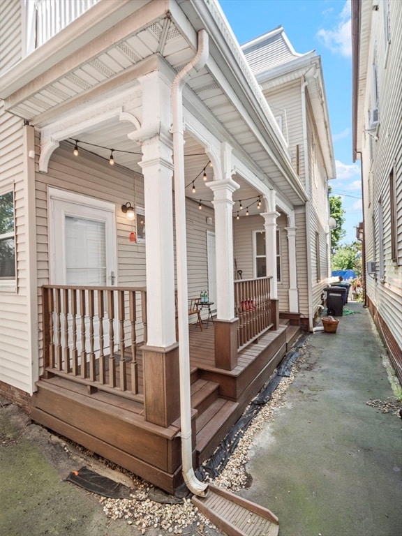 entrance to property with a porch