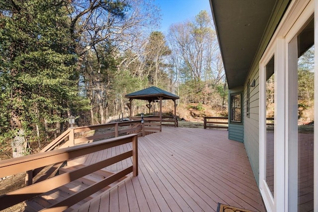 deck with a gazebo