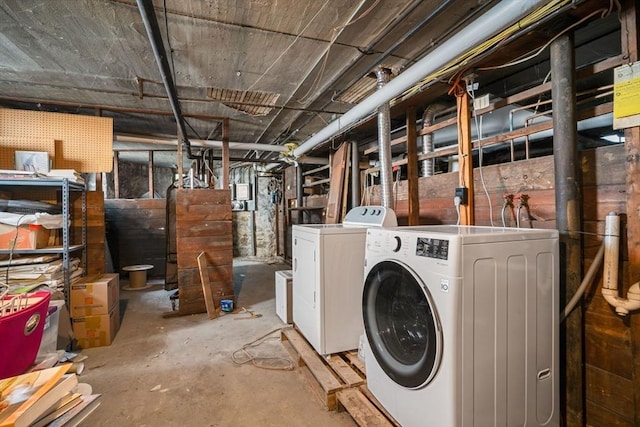69 Bradfield Ave Unit 1, Boston, MA 02131 - unfinished basement featuring washing machine and clothes dryer