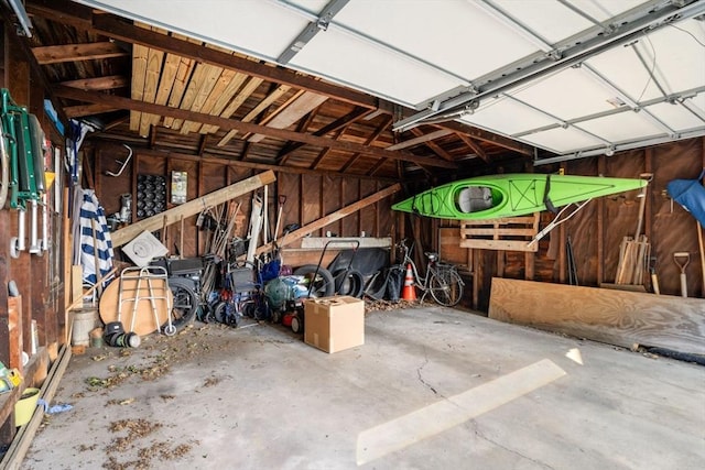 69 Bradfield Ave Unit 1, Boston, MA 02131 - garage featuring wood walls