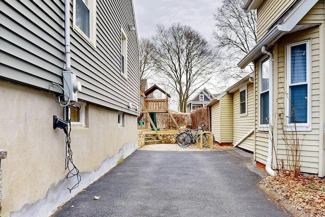 exterior space featuring a patio area and fence