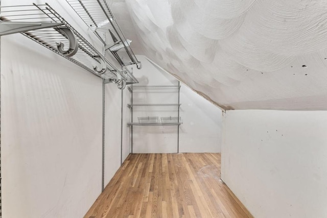 walk in closet featuring wood finished floors
