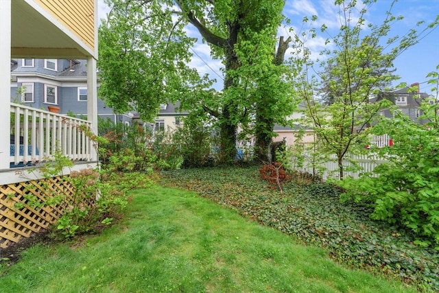 view of grassy yard