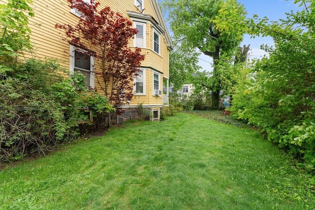 view of grassy yard