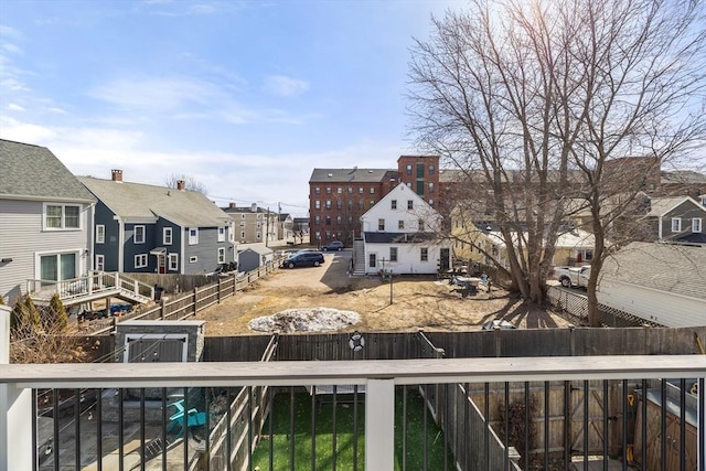 exterior space with a fenced backyard