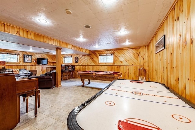 140 Sheffield Dr, Belchertown, MA 01007 - game room featuring wooden walls and billiards