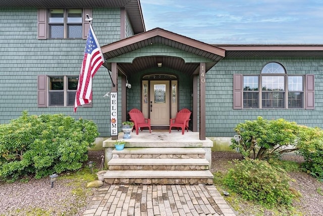 140 Sheffield Dr, Belchertown, MA 01007 - view of exterior entry with a porch