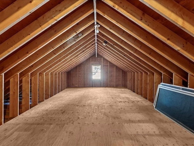 view of attic