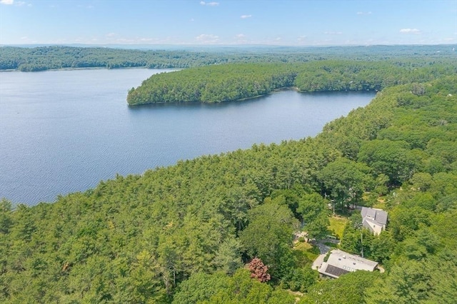 75 Winter St, Hopkinton, MA 01748 - bird's eye view of a heavily wooded area and a nearby body of water